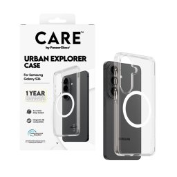 Гръб CARE by PanzerGlass за Samsung Galaxy S26, Urban Explorer Case w. White Qi - Прозрачен