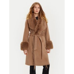 Marciano Guess Вълнено палто 4BGL10 7125A Кафяв Regular Fit