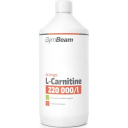 GymBeam L-Carnitine 220 000 mg/l хранителна добавка за спортисти вкус Orange 1000 мл.