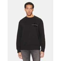 Calvin Klein Jeans Суитшърт Bristle Monologo J30J327105 Черен Regular Fit