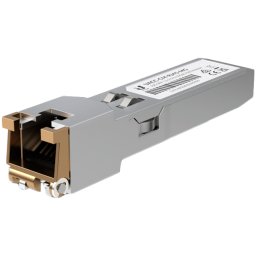 Ubiquiti UACC-CM-RJ45-MG SFP+ to RJ45 adapter, 1/2.5/5/10 GbE is a RJ45 tra