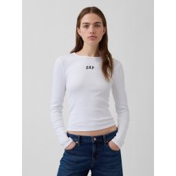 Тениска с оребрено лого на GAP