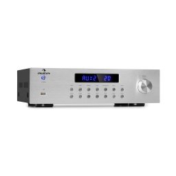 Auna AV2-CD850BT, 4-зонен стерео усилвател, 8 x 50 W RMS, bluetooth, USB, сребрист (AV2-CD850BT)