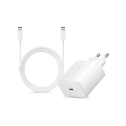 Оригинално Бързо Зарядно Samsung PD Power Adapter 45W с кабел Type C White