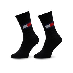 Tommy Jeans Дълги чорапи 701228222 Черен