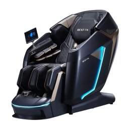 Професионален масажен стол REXTON RK9500S - Върховна 4D технология с двоен масажен механизъм, Син