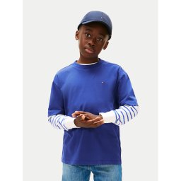 Tommy Hilfiger Тишърт Essential Archive KB0KB09646 D Син Regular Fit