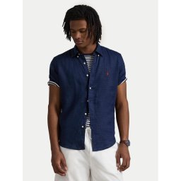 Polo Ralph Lauren Риза 710968912001 Тъмносин Custom Fit