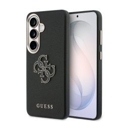 Гръб Guess за Samsung Galaxy S26 Plus, PU, 4G Resin, Metal Logo - Черен