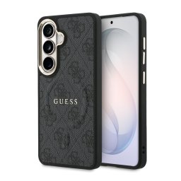 Гръб Guess за Samsung Galaxy S26 Plus, PU, Leather 4G Gold Magnetic Case - Черен