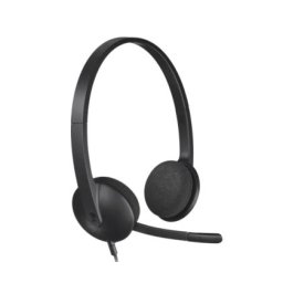 Слушалки Logitech H340 USB Computer Headset, Black