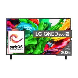 Телевизор LG 55QNED85A3C, 55" 4K QNED HDR Smart TV, 3840x2160, 120Hz Native (VRR 144Hz), DVB-T2/C/S2, Alpha 8 AI Processor, HDR 10 PRO, webOS 25 ThinQ, 4K Upscaling, WiFi 5, Dolby Vision, FreeSync, Bluetooth 5.1, AirPlay 2, LAN, CI, HDMI, SPDIF, 2 pole St