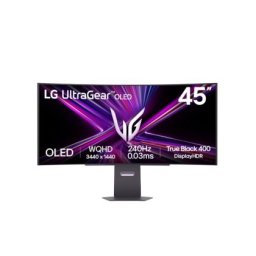 Монитор LG 45GX900A-B, 44.5" UltraGear OLED curved 21:9, 0.03ms, 240Hz, DWQHD (3440x1440), 275 cd/m2, 1500000:1, DCI-P3 98.5%, HDR 10. NVIDIA G-Sync, AMD FreeSYnc, VRR, USB Type-C, PD 65W, HDR 400, HDMI, DisplayPort, Speacer, DTS, PIP, PBP, Tilt, Height,