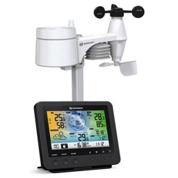 Метеорологична станция Bresser Wi-Fi 5-в-1 с цветен дисплей, черна...