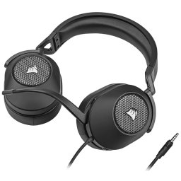 Слушалки Corsair HS65 Surround Carbon, микрофон, 50mm drivers, гейминг, 3.5 mm jack, сиви