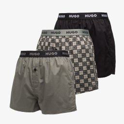 Боксерки Hugo Boss Woven Boxer 3-Pack Black S