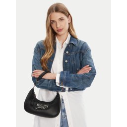 Дамска чанта Tommy Jeans Tjw Bold Script Shoulder Bag AW0AW17895 Черен