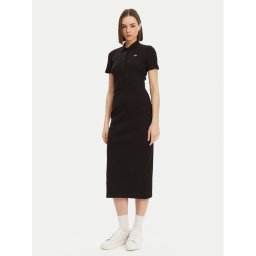 Lacoste Ежедневна рокля EF9622 Черен Slim Fit
