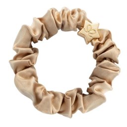 By Eloise London Silk Scrunchie Gold Star гривна / ластик за коса цвят бежов