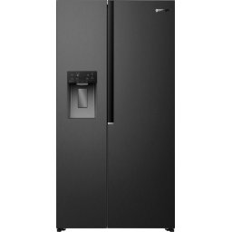 Хладилник с фризер Side by side Gorenje NRS917E61BX, IceMaker, NoFrost Plus, Диспенсар, LED дисплей, Енергиен клас E, Черен