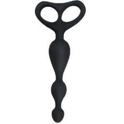 Анална броеница от медицински силикон "SCREW PLUG BLACK" 17.5 см