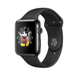 Smart Watch Apple Watch Series 2 Space Black Stainless Steel Case Black Sport Band 38mm - MP492