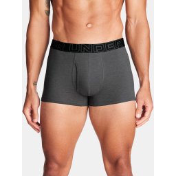 Set of three men's boxer shorts in black, red and gray Under Armour UA Performance Cotton 3in