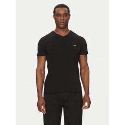 Lacoste Тишърт TH6710 Черен Regular Fit