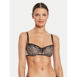 Chantelle Сутиен балконет Vibrate C018N7 Черен