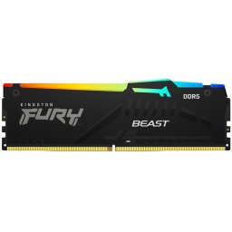 Памет 32GB DDR5 6000MT/s, Kingston Fury Beast RGB Black, KF560C30BBEA-32, 1.4V