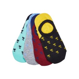 Reccyled Yarn Invisbile Palmtree Socks 4-Pack Multicolor