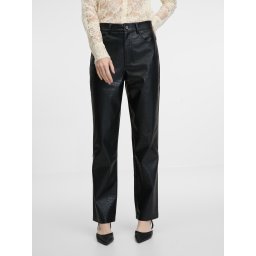 Black Leatherette Women's Trousers ORSAY - Women's