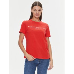 Tommy Hilfiger Тишърт Logo WW0WW40276 Оранжев Regular Fit