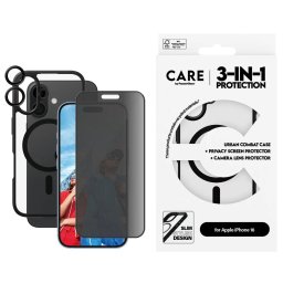 Комплект CARE by PanzerGlass за iPhone 16, Bundle Flagship 3in1 Privacy