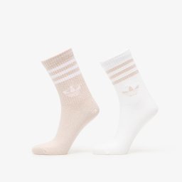 Чорапи adidas 3-Stripes Glitter Crew Socks 2 Pairs Blush Pink/ White M