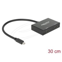 Delock Сплитер Display port 1.2 от mini Dsplay Port мъжко към 2 x HDMI 4K ж