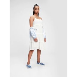 GAP Kids Dress Teen Tiered Midi Dress - Girls