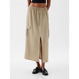 GAP Linen Midi Skirt Utility - Ladies