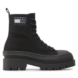 Зимни обувки Tommy Jeans Tjw Foxing Canvas EN0EN02216 Черен