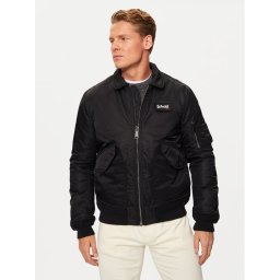 Schott NYC Яке бомбър 210100RS Черен Regular Fit