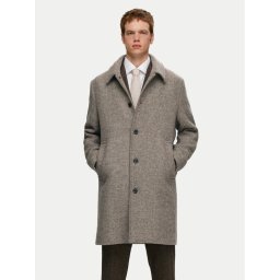 Selected Homme Вълнено палто 16089348 Бежов Regular Fit