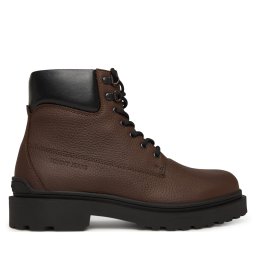 Зимни обувки Tommy Jeans Tjm Lace Up Boot Leather EM0EM01629 Кафяв