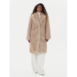 Liu Jo Кожено палто MF5459 E1024 Бежов Regular Fit