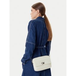 Дамска чанта Calvin Klein Ck Re-Lock Pocket Camera Bag LV04F3102G Екрю