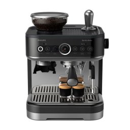 Кафемашина Philips Barista Brew PSA3218/10, Полуавтоматична, Метална мелачка, 15 бара, Контейнер за зърна 250 гр, Контейнер за мляко, Temperature Perfection, 58 мм филтърен държач от неръждаема стомана, Черен