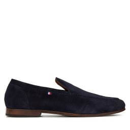 Мокасини Tommy Hilfiger Hilfiger Flexible Suede Loafer FM0FM05496 Тъмносин