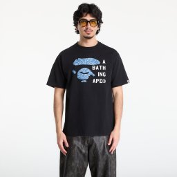 Тениска A BATHING APE Japanese Cloud Camo Bape Face Tag Tee UNISEX Black L