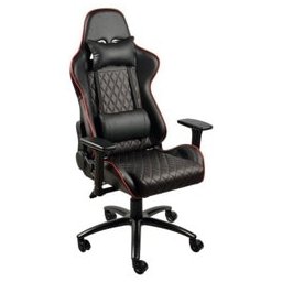 Геймърски стол Xmart XGC-203R Pro, до 120кг. макс тегло, еко кожа, газов амортисьор, коригиране височина, регулируем люлеещ механизъм, черен/червен