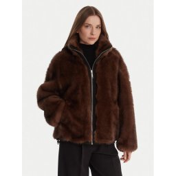 MAX&Co. Кожено палто Azoto 2526086014200 Кафяв Regular Fit