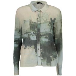Риза с дълъг ръкав Desigual, зелена